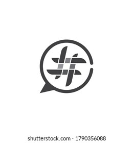 Símbolo de etiqueta cruzado más icono de logotipo elementos de plantilla de diseño creativo