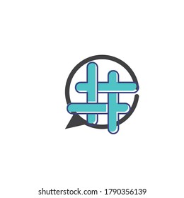 Símbolo de etiqueta cruzado más icono de logotipo elementos de plantilla de diseño creativo