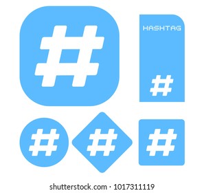 Hashtag symbol design
