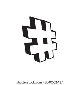 Hashtag symbol icon logo vector design