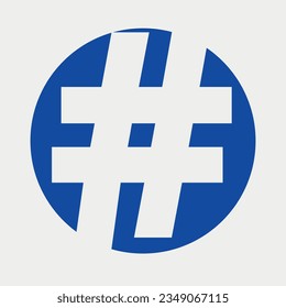 Hashtag Symbol isolated vector illustration