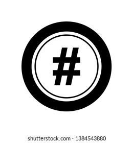 Hashtag Symbol Logo Icon Vector - Vector