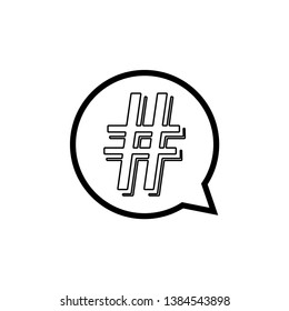 Hashtag Symbol Logo Icon Vector - Vector