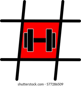 Hashtag symbol sport and health