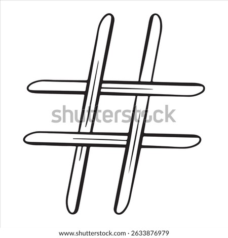 Hashtag Symbol – Trend, Label, and Meta Icon for Digital Content and Interface