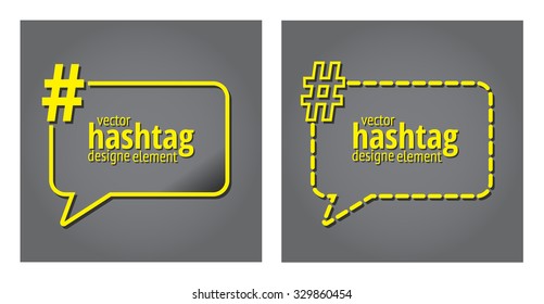 Hashtag template. Quote text bubble. Print design. Quote form. Template vector set. 