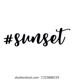 Hashtag, text or phrase. Lettering for greeting cards, prints or other designs. Illustration.