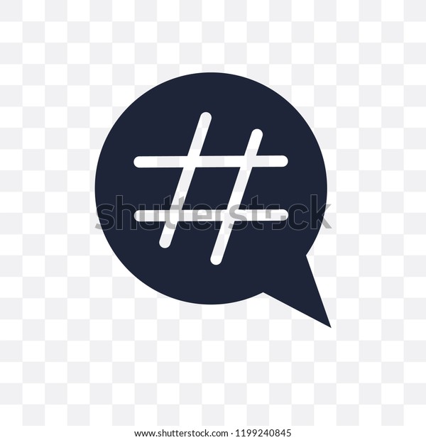 Hashtag Transparent Icon Hashtag Symbol Design Stock Vector
