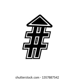 hashtag trend icon logo