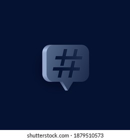 hashtag, trend topic vector icon for web