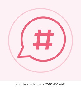 Hashtag trendy icon capable abstract beautiful vector illustration colorful artwork design.eps