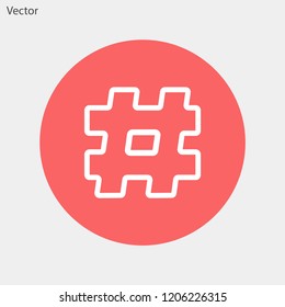 hashtag  vector icon 10 eps