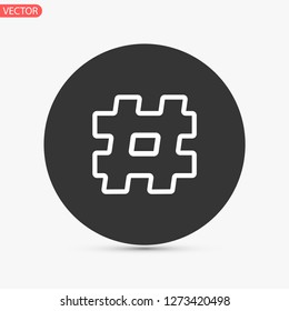 hashtag  vector icon 10 eps