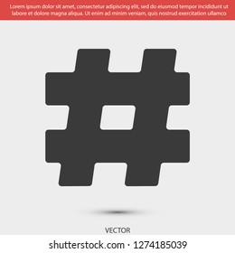 hashtag  vector icon 10 eps