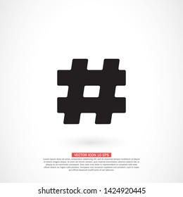 hashtag  vector icon 10 eps , Lorem ipsum Flat design