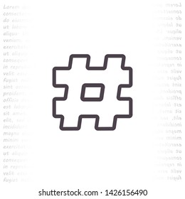 hashtag  vector icon 10 eps , Lorem ipsum Flat design