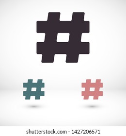 hashtag  vector icon 10 eps , Lorem ipsum Flat design