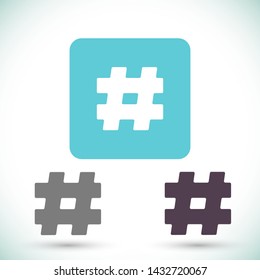 hashtag  vector icon 10 eps , Lorem ipsum Flat design