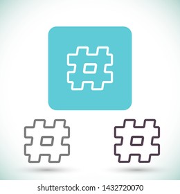 hashtag  vector icon 10 eps , Lorem ipsum Flat design