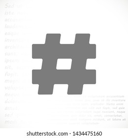 hashtag  vector icon 10 eps , Lorem ipsum Flat design