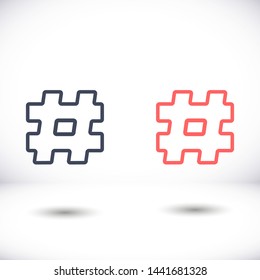 hashtag  vector icon 10 eps , Lorem ipsum Flat design