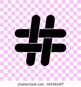 hashtag vector icon - black illustration