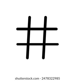 Hashtag vector icon. Hash tag symbol. Social media communication logo sign. Web application and interface button. Vector illustration. Eps file 139.