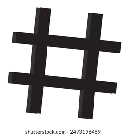 Hashtag vector icon. hashtag sign and symbol vector illustration.