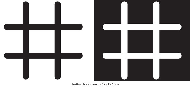Hashtag-Vektorgrafik-Symbol. Hashtag-Zeichen und Symbol-Vektorillustration.