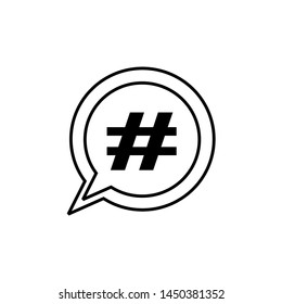 Hashtag vector icon. Symbol icon hashtag illustration