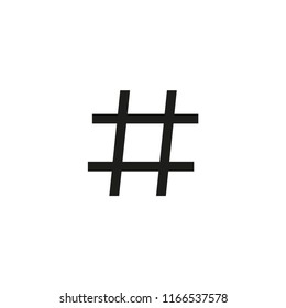 hashtag vector icon in trendy flat design 