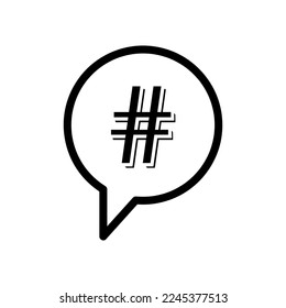 hashtag vector icon in trendy flat design on white background..eps
