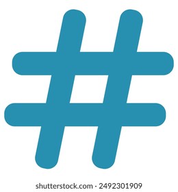 Hashtag vector illustration isolated on white background.