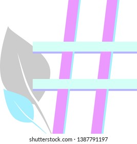 hashtag vector. spring Summer. leaves