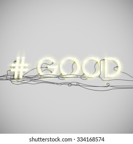 Hashtag with a word, vector