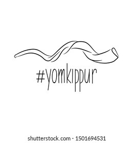 Hashtag Yom Kippur, Jewish holiday. Lettering. vector. element for flyers, banner and posters Modern calligraphy.