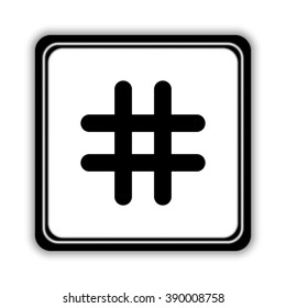 hashtags  - black vector icon