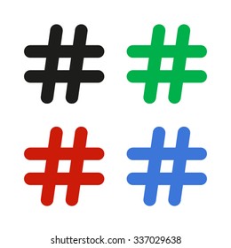 Hashtags - color vector icon