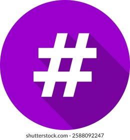Hashtags. With a flat design and high resolution.