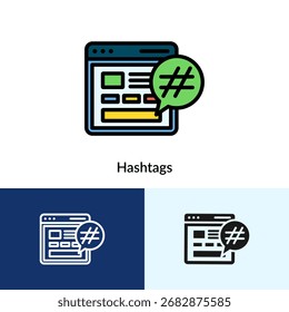 Icono de etiquetas lleno de Colección con estilos múltiples