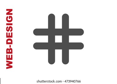 Hashtags Icon Vector
