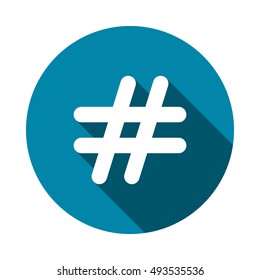 Hashtag Sign Icon Social Media Symbol Stock Vector (Royalty Free ...