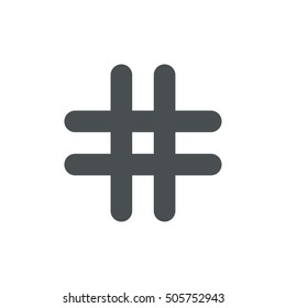 Hashtags Icon Vector flat design style