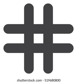 Hashtags Icon Vector flat design style