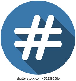 Hashtags Icon Vector flat design style