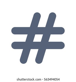 Hashtags Icon Vector flat design style