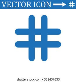 Hashtags icon, vector illustration. Modern design. Flat design style