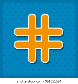 Hashtags icon, vector illustration. Modern design. Flat design style