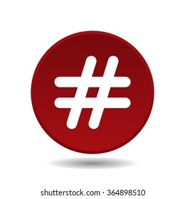 Hashtags icon, vector illustration. Modern design. Flat design style