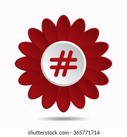 Hashtags icon, vector illustration. Modern design. Flat design style